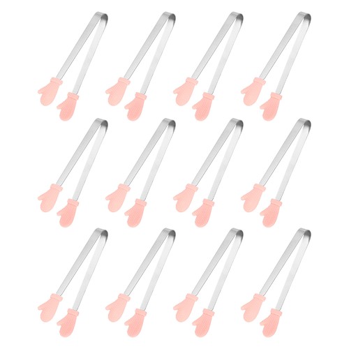 12pcs silicone mini tongs - 12pcs,