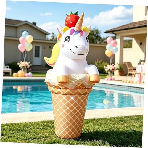 Unicorno gonfiabile 5ft con - unicorno,