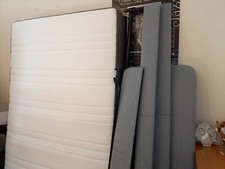 materasso 1 piazza e 1/2 molle insacchettate, struttura doghe legno, spalliera