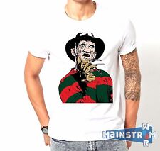 T-SHIRT MAGLIETTA FREDDY KRUEGER A NIGHTMARE ON ELM STREET VILLAIN ART HORROR