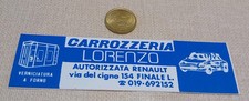 (0499) LOTTO Adesivo originale '80 carrozzeria LORENZO Finale L. Renault 5 TURBO