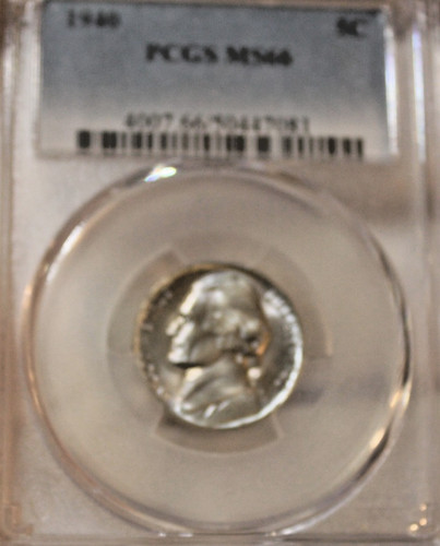 1940 jefferson nickel pcgs - jefferson, ms