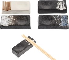 set 4x Poggia Bacchette in Ceramica porta Supporto per cucchiai posate appoggia