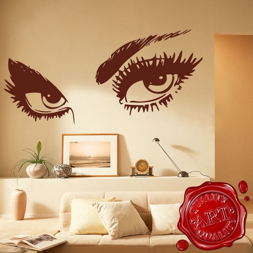 Ciglia arte vinile muro - ciglia,