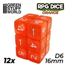 12x dadi 16mm arancione - 12x,