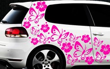 98pcs Car Stickers Hibiscus