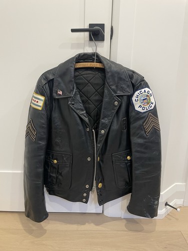 Giacca vintage pelle nera - in,