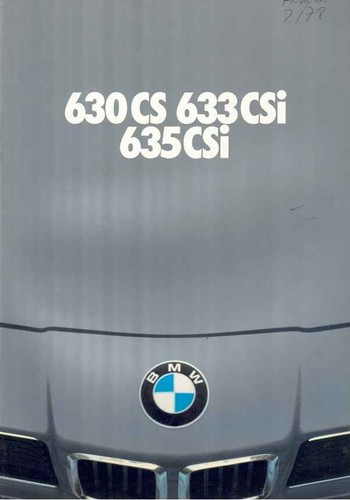 Catalogue brochure bmw 630 - brochure, cs