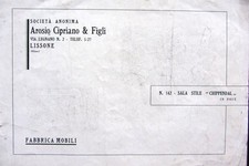 Dèpliant anni '30 FABBRICA MOBILI AROSIO CIPRIANO Lissone SALA CHIPPENDALE