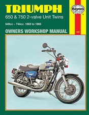 Triumph 650 e 750 2 valvole unità Twins (1963-1983) manuale riparazione Haynes