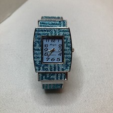 Orologio Bracciale Argento Glitterato Verde Mingdu Funzionante