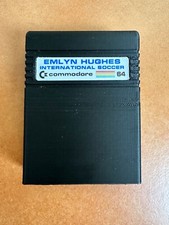 COMMODORE 64 EMLYN HUGHES INTERNATIONAL SOCCER GIOCO CARTUCCIA CARTRIDGE TESTATA