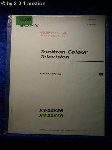 Sony manuale istruzioni kv - sony,