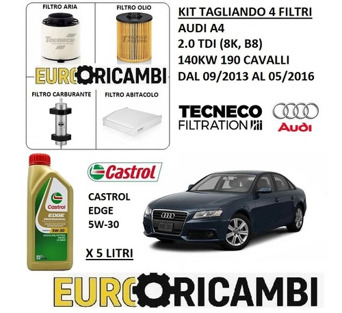 Kit tagliando filtri olio - e,