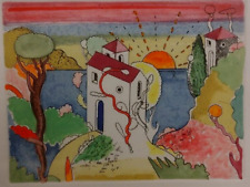 ALINARI LUCA acquatinta 35x50 esemplare 2/150 certificato firma e timbro a secco