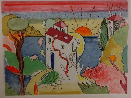 Luca alinari acquatinta 35x50 - acquatinta,