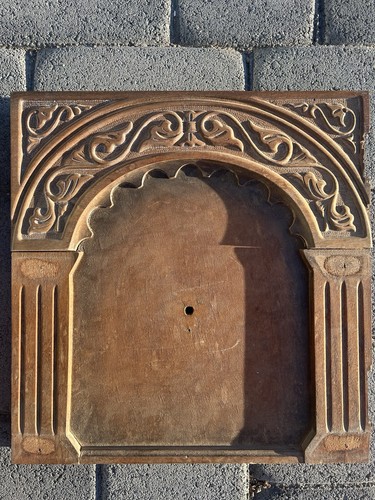 Three jacobean carved wood - three,