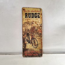 Very Rare RUDGE Metal Sign