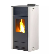 STUFA A PELLET VENTILATA CARIS "DALIA 8" BIANCO 7,1 KW