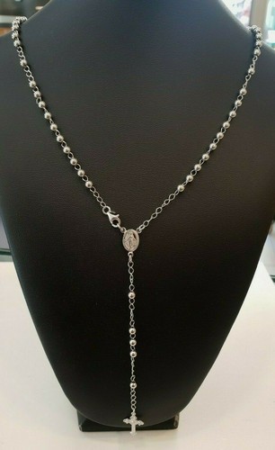 Collana rosario argento 925 - collana,