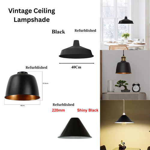 Plafoniera vintage paralume