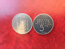 SVIZZERA MINI LOTTO DI 2 MONTE DA 5 FRANCHI 1974 + 1979 NO ARGENTO