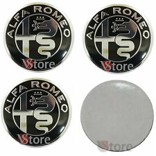 4 Adesivi Coprimozzo Nero per