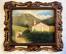 ANTICO QUADRO OLIO Omero