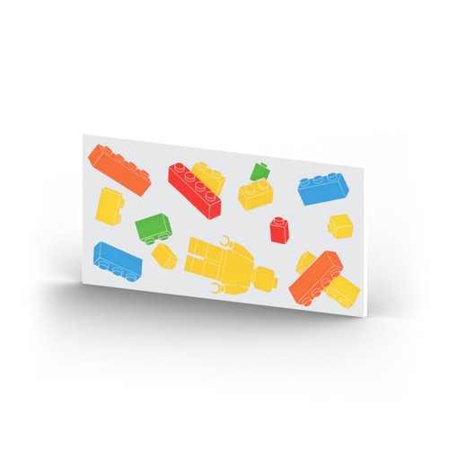 Parete con mattoncini lego - parete, e