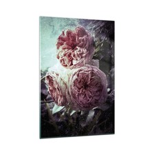 Quadro vetro 80x120cm fiori - su,