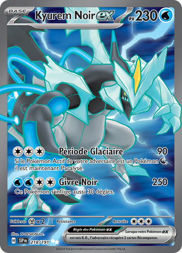 Carte pokémon kyurem noir - carte, noir-ex