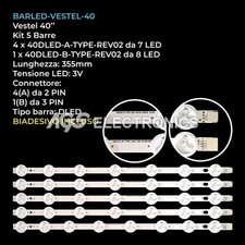 KIT 5 BARRE STRIP LED TV