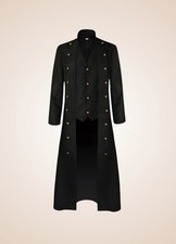 Cappotto militare lungo nero