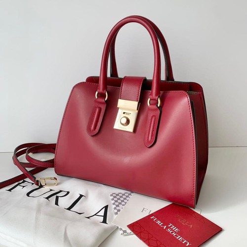 Furla milano 2way red handbag - milano,