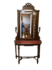 CONSOLE LIBERTY DELLA FINE DELL800 IN NOCE MASSELLO CON INTAGLI