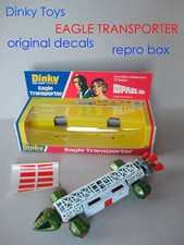 DINKY TOYS 359 EAGLE TRANSPORTER SPACE: 1999 TYPE II ORIGINAL STICKERS REPRO BOX