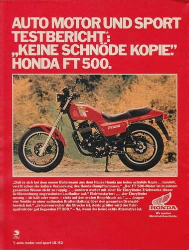 Honda 500 pubblicità - ft,