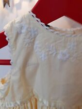 VESTITINO BIMBA 9/12 MESI COTONE RICAMATO DOPPIA GONNA LUNGH CM 41