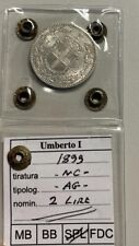 NL* SAVOIA UMBERTO I 2 LIRE Argento 1899 SPL Perizia CRISTIANO F
