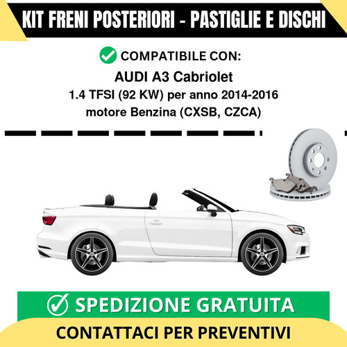 Kit freni posteriori - kit, audi