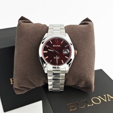 Orologio Bulova Surveyor 98B422 classico quadrante rosso automatico calendario uomo 39 mm