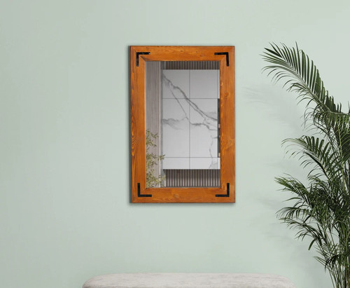 Specchio parete rustico con - da,