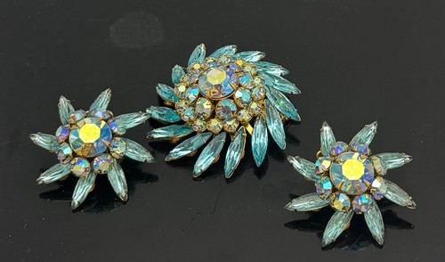 Set vintage spilla - e, orecchini