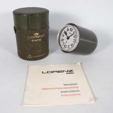 OROLOGIO DA TAVOLO SCRIVANIA LORENZ STATIC COMPASSO D'ORO R. SAPPER VINTAGE 1968