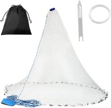 3.6M Rete Da Pesca a Lancio Della Mano 1CM Maglia Di Nylon per Esche Pesci