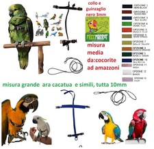 Pettorina pappagalli elastica attaccho rapido METALLO media o grande x tutti  xx