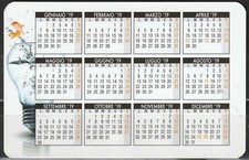 Calendario tascabile del 2019