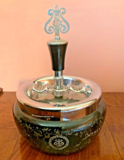 POSACENERE a TROTTOLA anni ‘60 in metallo , pubblicità STEINWAY & SONS pianofort