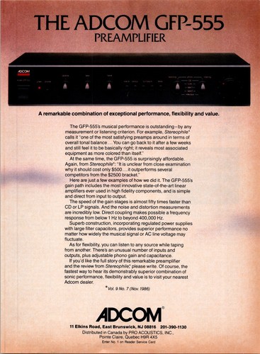 1988 adcom gfp 555 - •,