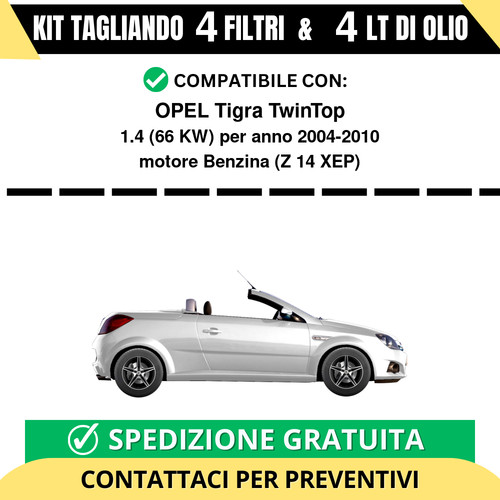 Tagliando per opel - per, tigra